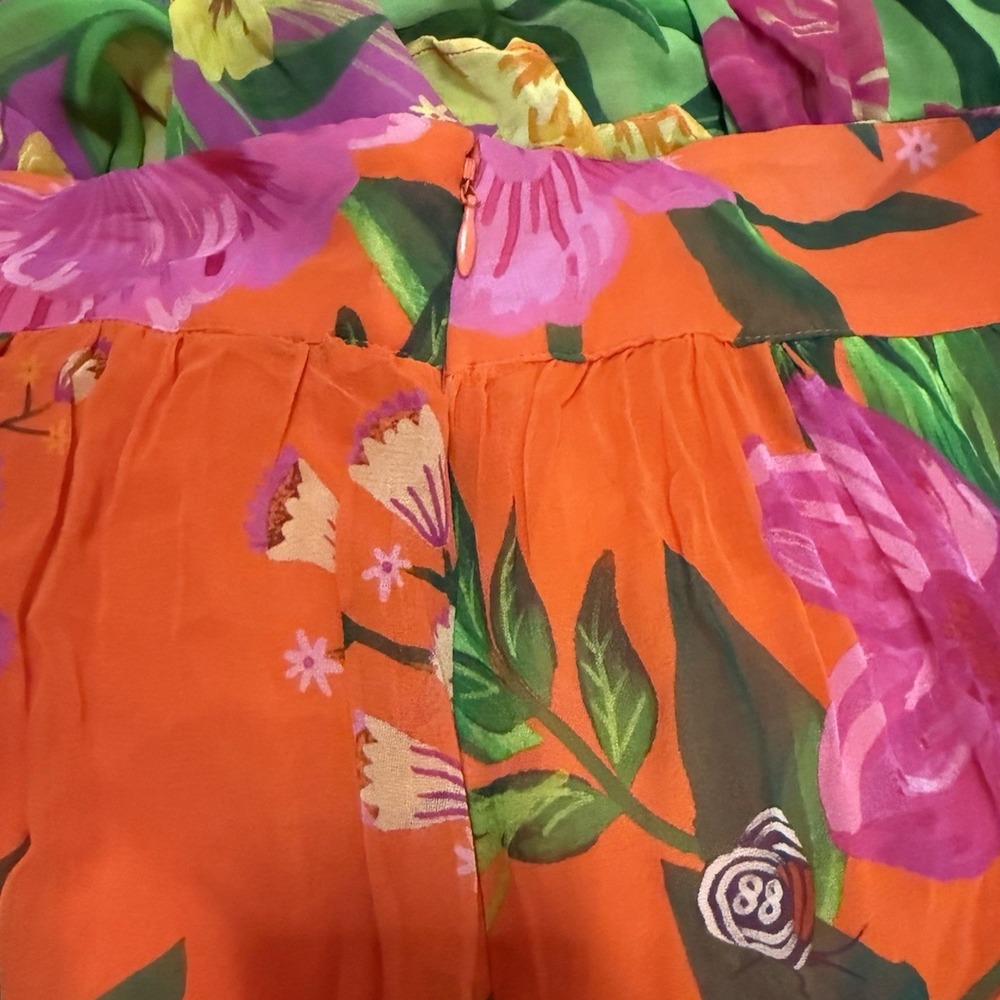 Farm‎ Rio Mixed Romantic Garden Maxi Skirt Floral Tiered Ruffle Multi XL 309411 - Picture 6 of 9
